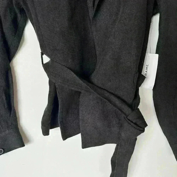 NWT! Frame 100% Linen Wrap Pocket Jacket - Picture 6 of 8